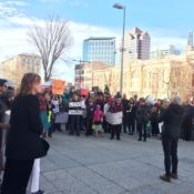 Protesters gather for ‘Not My President’s Day’ rally