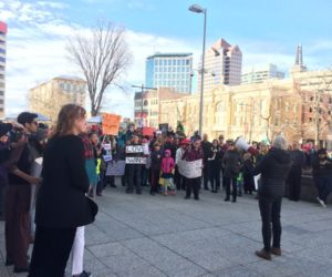Protesters gather for ‘Not My President’s Day’ rally