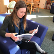 English major says her goal is to bring artistic creativity to the community